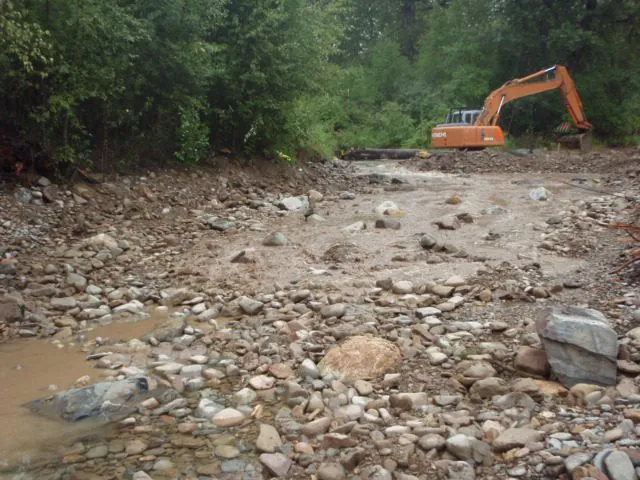 Heavy earthwork on a valley reclamation project Heavy earthwork on a valley reclamation project
